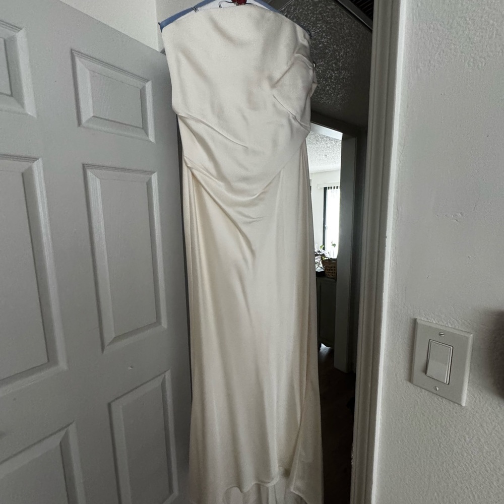 Lucile Strapless Satin Gown with Train